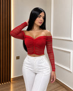 BLUSA FRUNCIDA CORAZON AURA