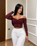 BLUSA FRUNCIDA CORAZON AURA