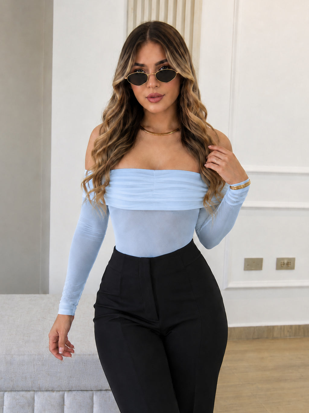 BODY BANDEJA MANGA LARGA AURA