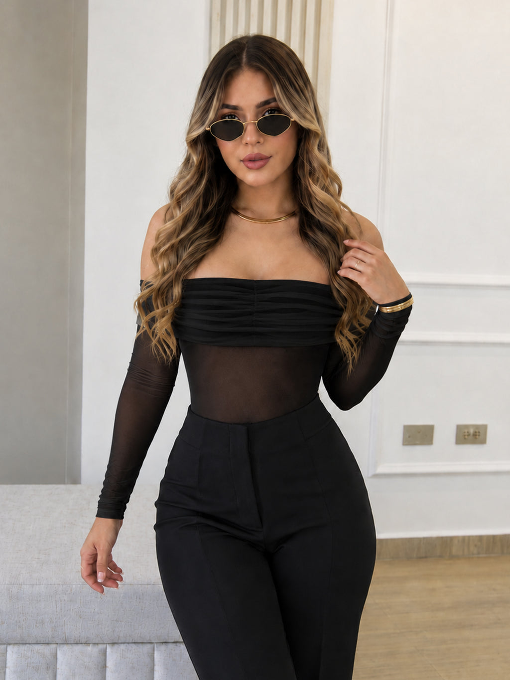 BODY BANDEJA MANGA LARGA AURA