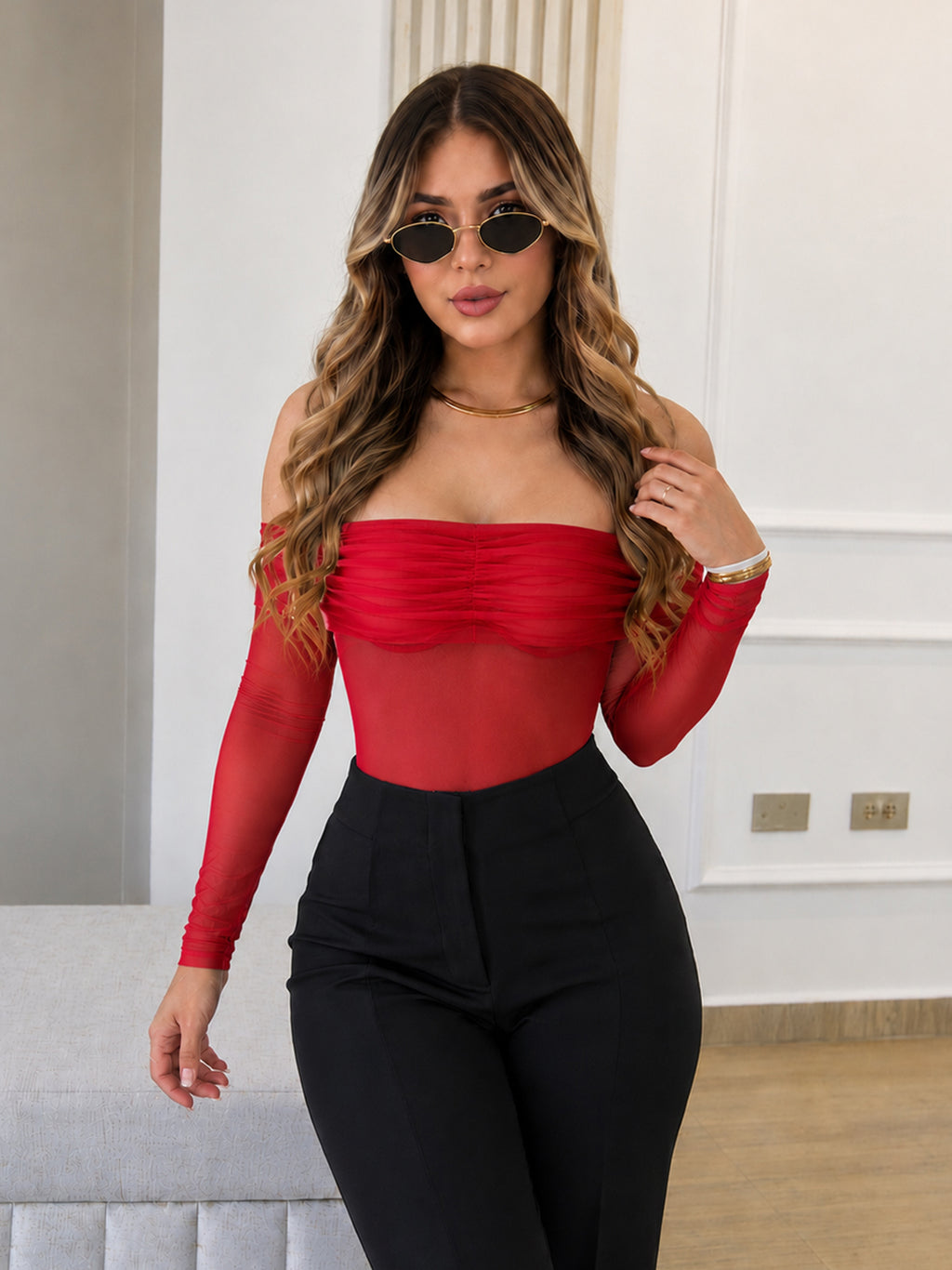 BODY BANDEJA MANGA LARGA AURA