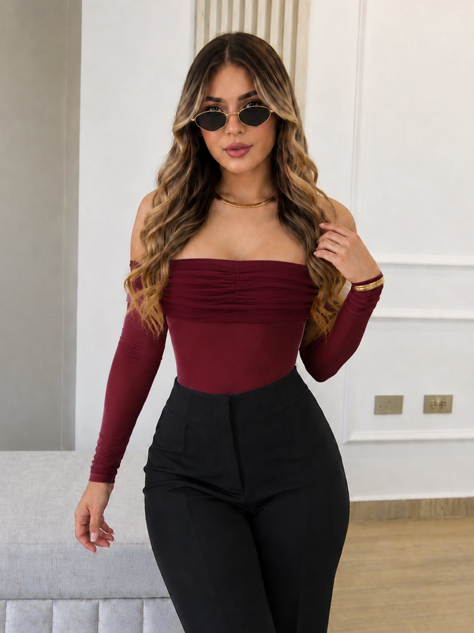 BODY BANDEJA MANGA LARGA AURA