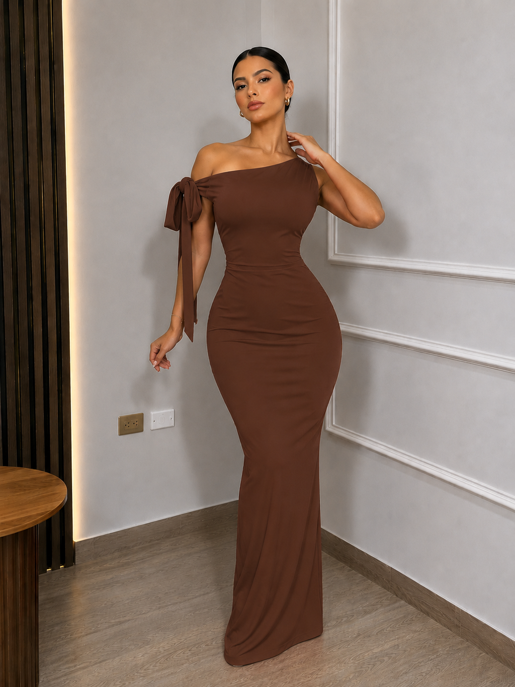 VESTIDO LARGO LAZO AURA